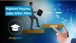 Highest Paying Jobs After MBA | Careers In MBA | MBA Salary | Simplilearn