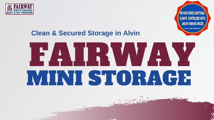 clean secured storage in alvin