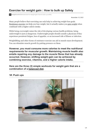 exercise for weight gain how to bulk up safely
