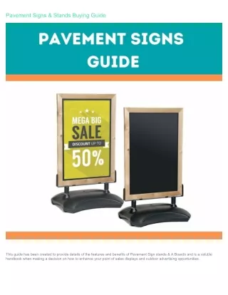 Pavement Signs