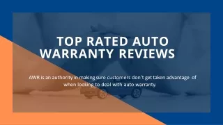 Top Rated Auto Warranty Reviews