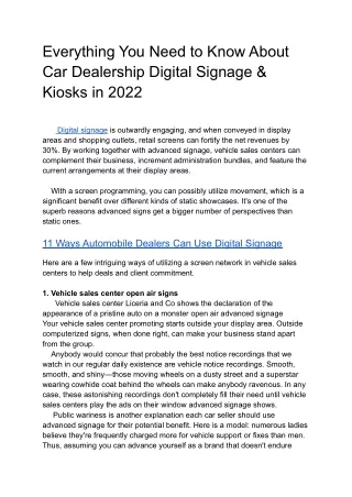 everything you need to know about car dealership