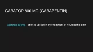 gabatop 800 mg gabapentin