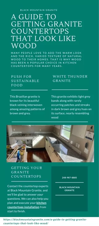 A Top Guide to Getting Granite Countertops That Look Like Wood