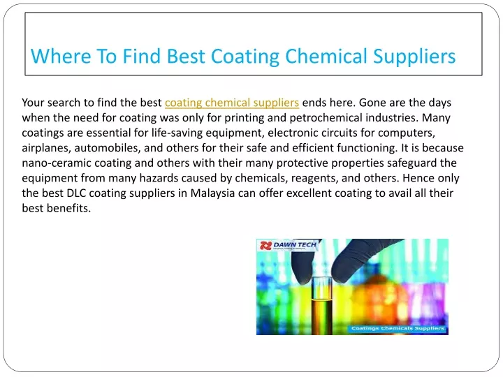 where to find best coating chemical suppliers