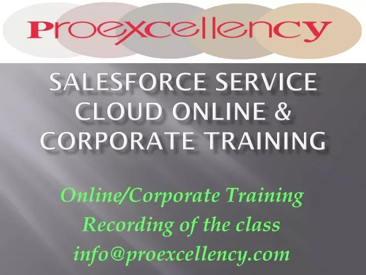 salesforce service cloud online corporate training