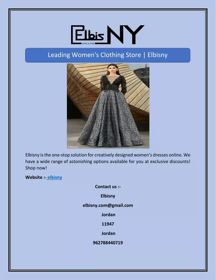 leading women s clothing store elbisny