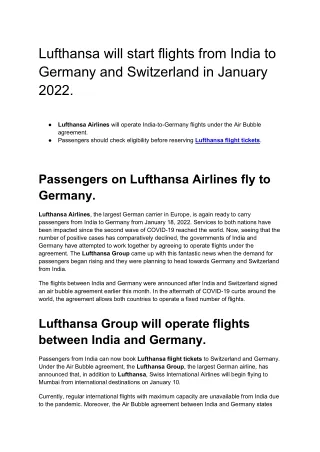 Lufthansa flight ticket | Cheap Flight Tickets Lufthansa | Lufthansa Airways