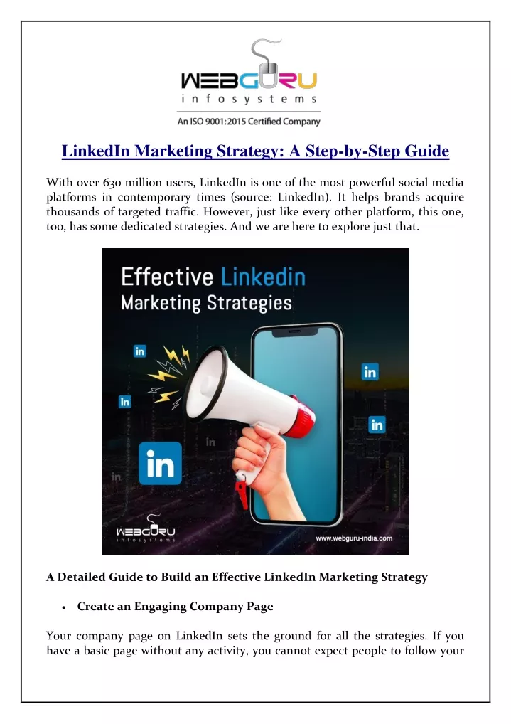 linkedin marketing strategy a step by step guide