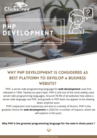 Why PHP Development is Considered as best Platform to Develop a Business Website