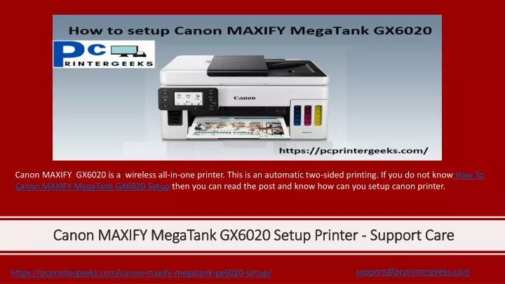 canon maxify megatank gx6020 setup printer support care