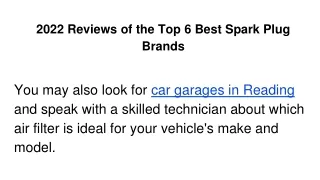 2022 reviews of the top 6 best spark plug brands