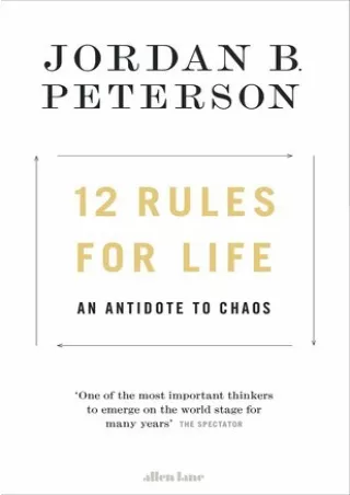 (Epub Download) 12 Rules for Life: An Antidote to Chaos Full