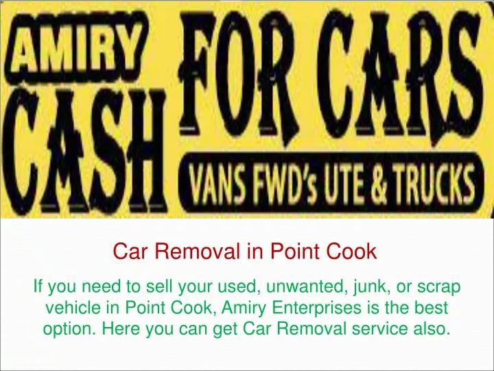 car removal in point cook