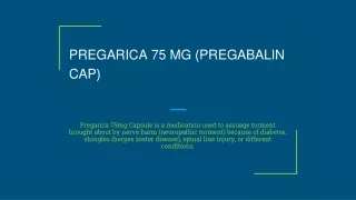 PREGARICA 75 MG (PREGABALIN CAP)