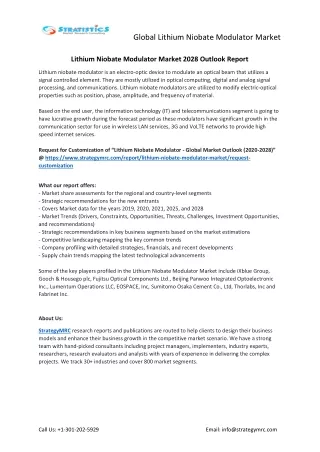 global lithium niobate modulator market