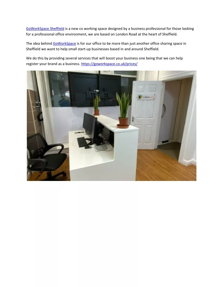 goworkspace sheffield is a new co working space