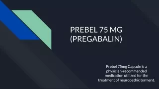 PREBEL 75 MG CAP (PREGABALIN)