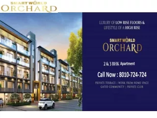 Smart World Orchard Gurgaon | Low-Rise Floor in Sector 61