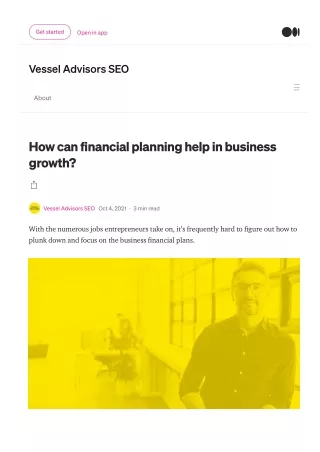 How can financial planning help in business growth
