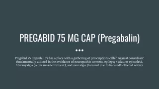 PREGABID 75 MG CAP (Pregabalin)