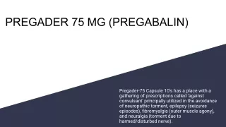 PREGADER 75 MG (PREGABALIN)