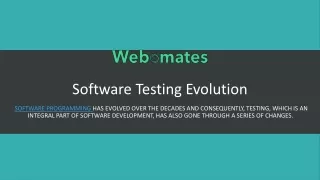 software testing evolution