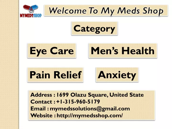 welcome to my meds shop