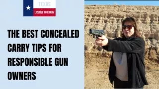 The Best Concealed Carry Tips For Responsible Gun Owners