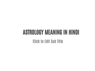 ASTROLOGY MEANING IN HINDI