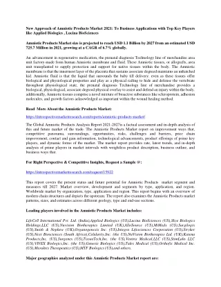 new approach of amniotic products market 2021