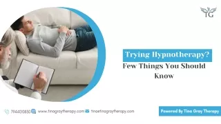 Trying Hypnotherapy Few Things You Should Know