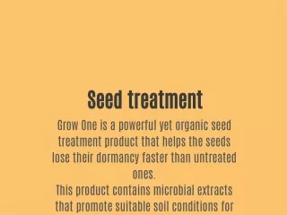 seed treatment grow one is a powerful yet organic
