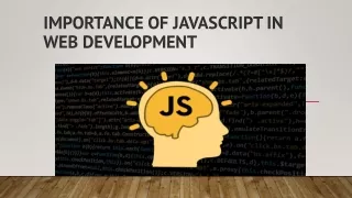 importance of javascript in web development