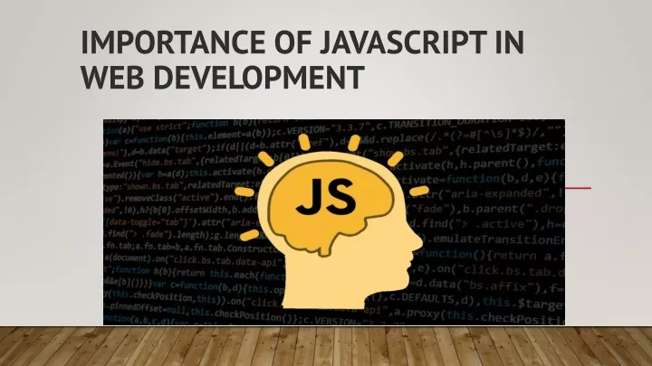 importance of javascript in web development