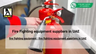 Fire Fighting equipment suppliers in uae