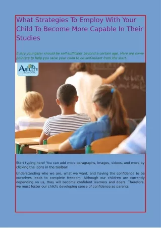 Ability School NJ- Best School in Englandwood, New Jersey