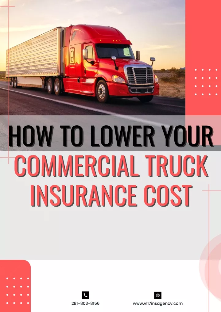 how to lower your commercial truck insurance cost