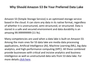 S3 data lake