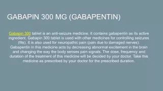 gabapin 300mg