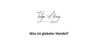 Was ist Welthandel?