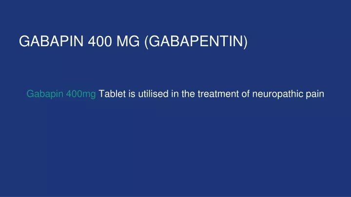 gabapin 400 mg gabapentin