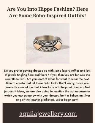 Buy Boho Ring Set in Sterling Silver at Aquila Jewellery