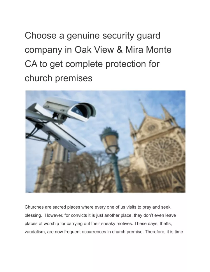 choose a genuine security guard company