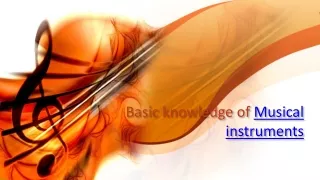 basic knowledge of musical
