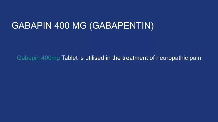 gabapin 400 mg gabapentin