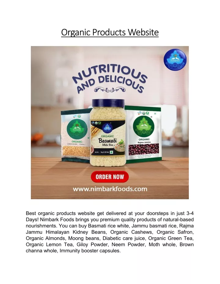 organic products website organic products website