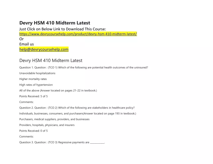 devry hsm 410 midterm latest just click on below