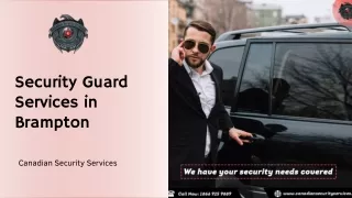 Canadian Security Services - Most Trustworthy Security Companies in Toronto