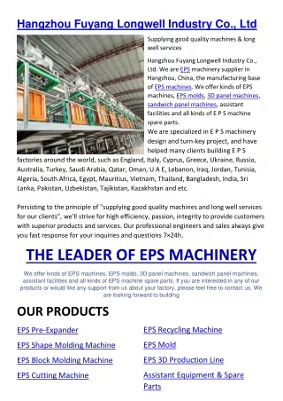 EPS moulding machine